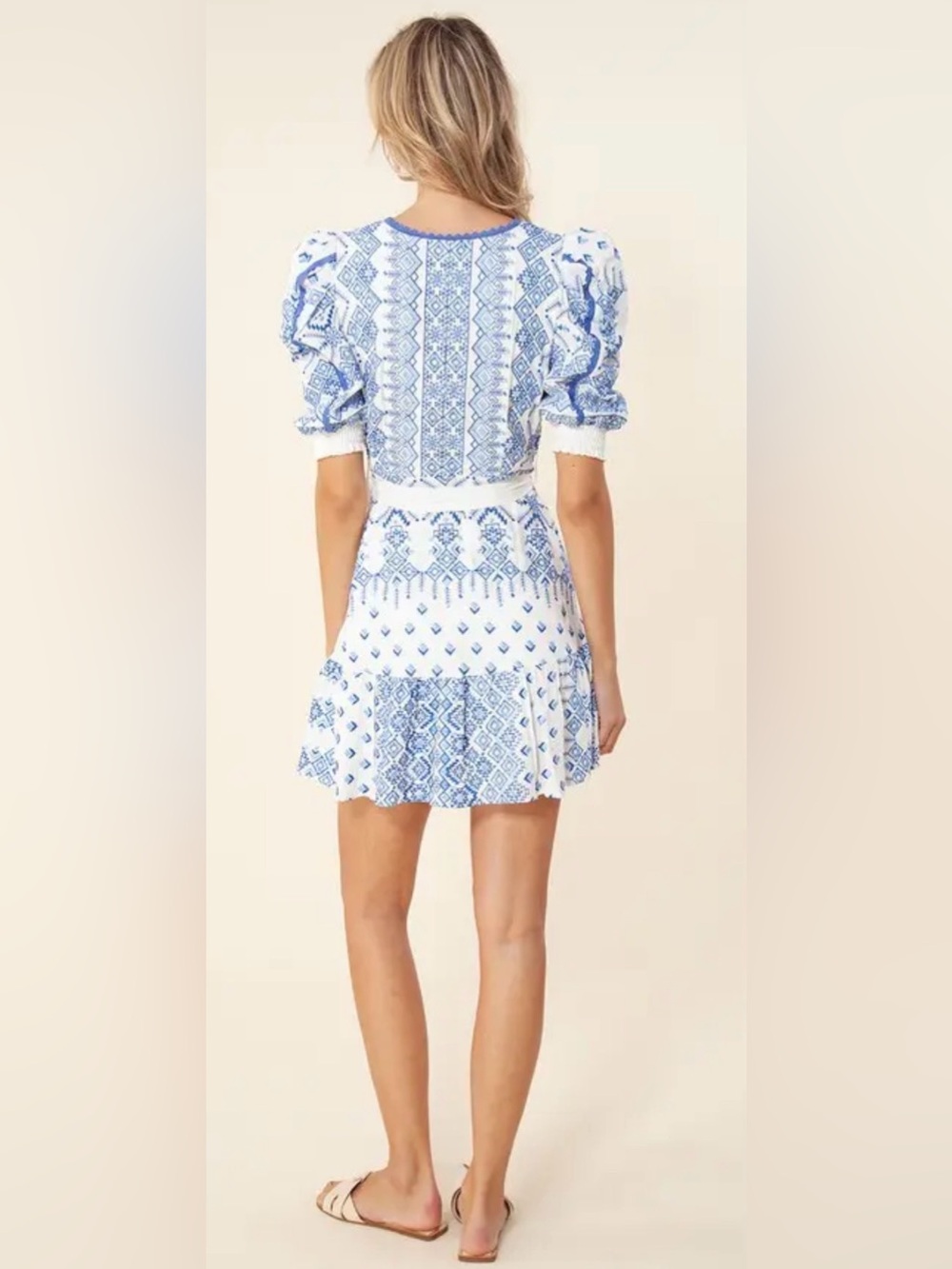 NWT Hale Bob soft noue and white dreas size M - Picture 2 of 7